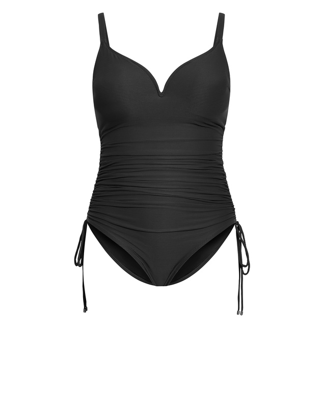 City Chic - Plus size Positano 1 Piece - black