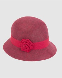 Max Alexander - Cloche Red Rose Bucket Hat