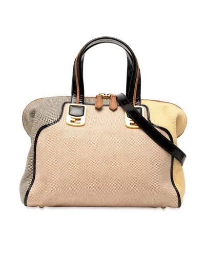 Pre-Loved by Azura Reborn - Pre-Loved Small Canvas Colorblock Chameleon Satchel