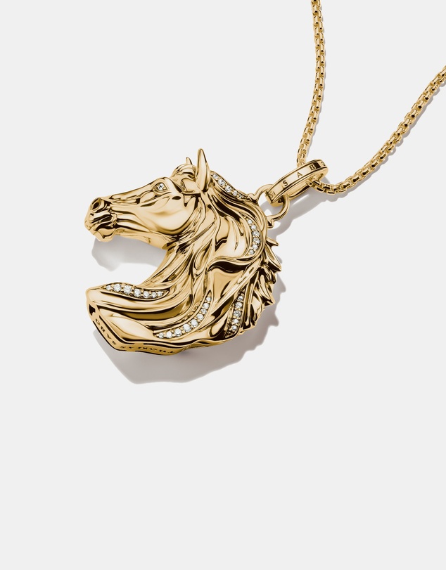THOMAS SABO - THOMAS SABO Gold Horse Pendant with Zirconia
