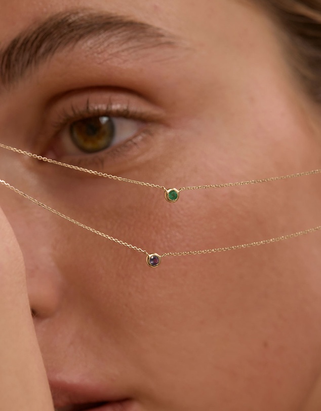 Kirstin Ash - Petite Birthstone Necklace August Peridot
