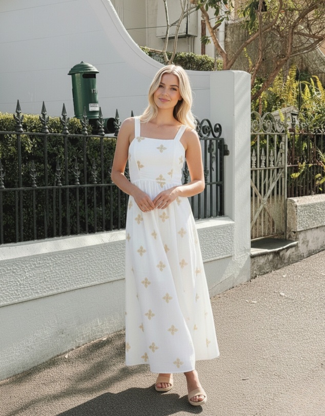 Esther & Co - Atasha Dress - White Print