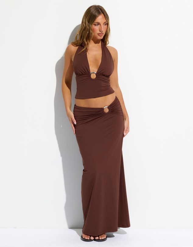 Dazie - Skyler Metal Ring Halter Top
