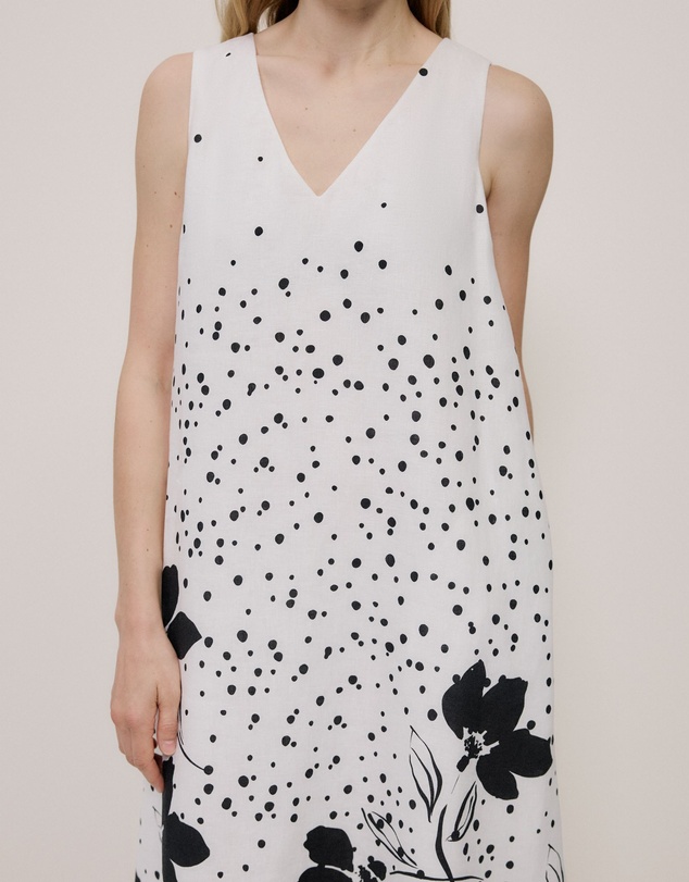 Trenery - Etta Linen Column Dress in White