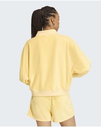 adidas Originals - TERRY TOWEL V NECK LONG SLEEVES Polo Shirt Womens