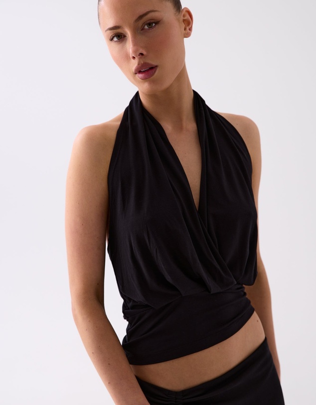 Style Addict - Aurelia Drape Halter Top