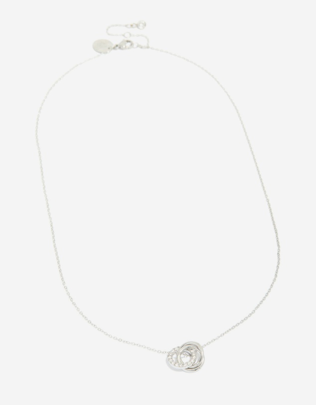 Lovisa - Waterproof Stainless Steel Cubic Zirconia Triple Circle Link Necklace