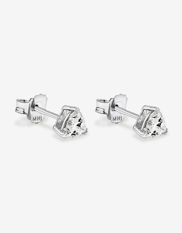 Michael Hill - Trillion-Cut Cubic Zirconia Solitaire Stud Earrings in Sterling Silver