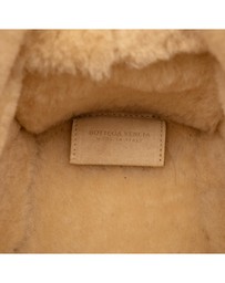 Pre-Loved by Azura Reborn - Pre-Loved Small Suede and Shearling Maxi Intrecciato Arco Tote