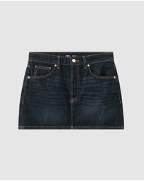 M.N.G - Low-Rise Denim Mini Skirt