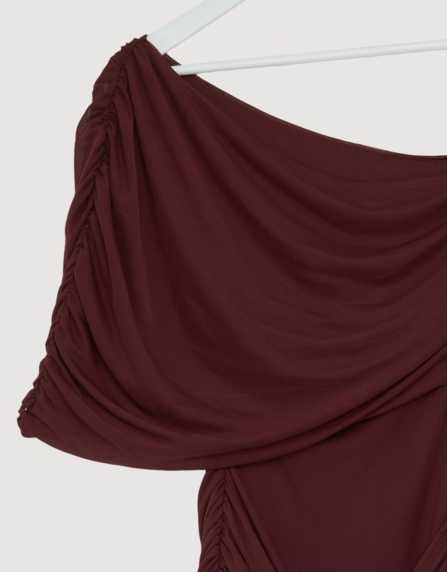 Revibe - Repaired CHANCERY Margot One Shoulder Drape Maxi Dress - AU 12
