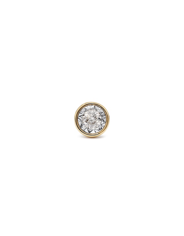 Michael Hill - Single Solitaire Stud Earring with 0.10 Carat TW of Diamonds In 10kt Yellow Gold