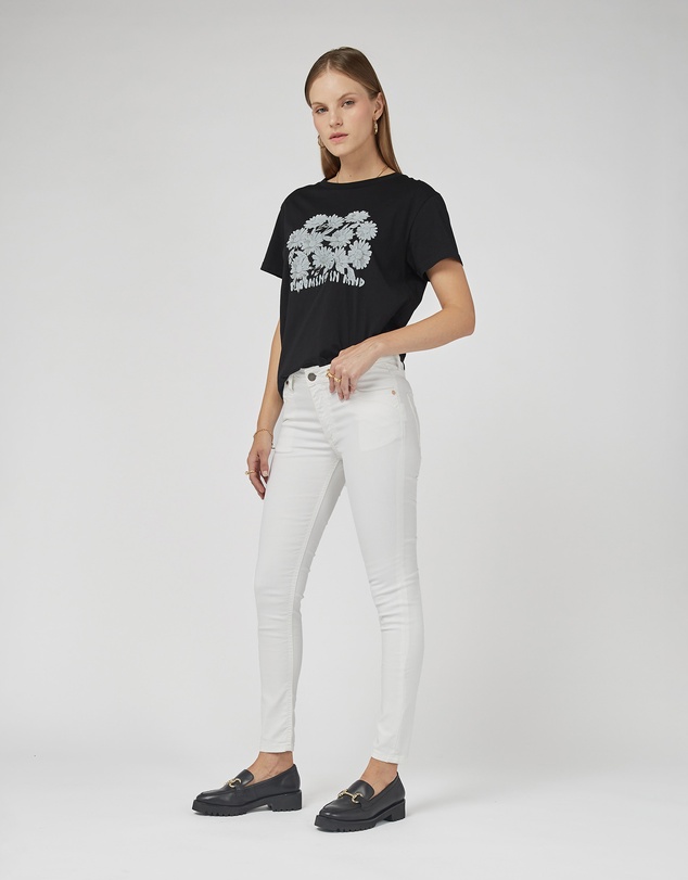 DRICOPER DENIM - Lauren Coated White Jeans