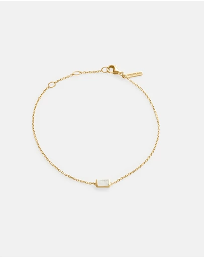Kirstin Ash - Baguette Birthstone Bracelet June Moonstone