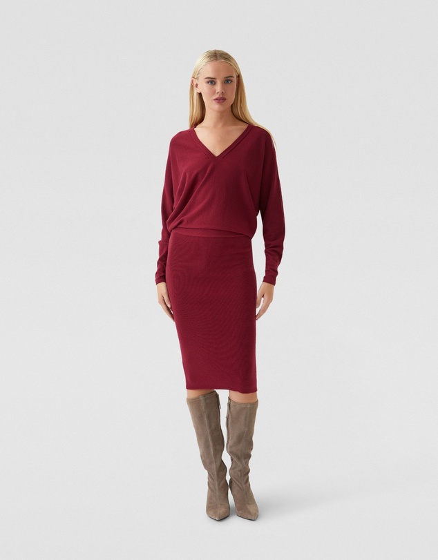 Oxford - Francesca V-Neck Knitted Dress