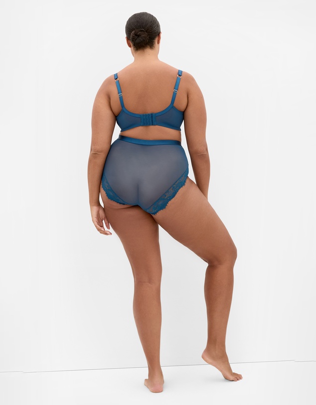 City Chic - Plus size Lara Hi Brief - poseidon