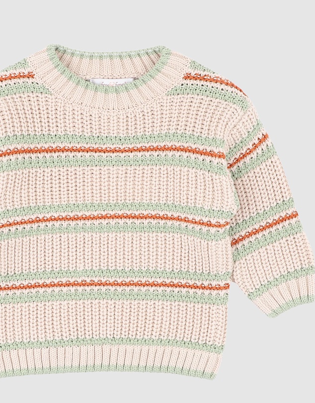 Fox & Finch - Wild Side Stripe Knitted Jumper - Babies