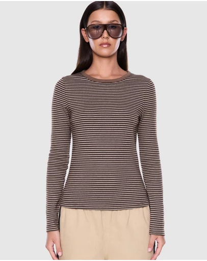 ENA PELLY - Piper Long Sleeve Stripe Top