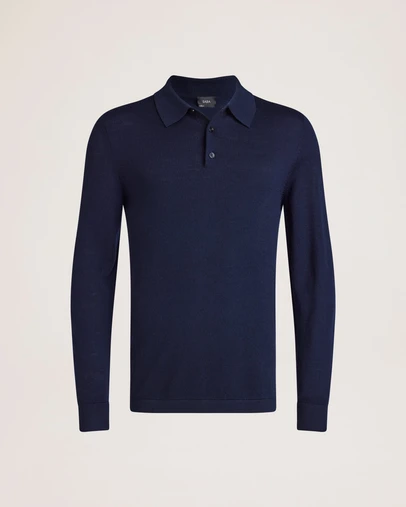SABA - Franklin Merino Wool Long Sleeve Polo