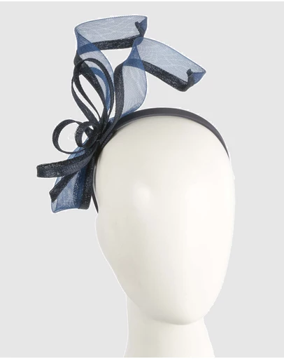 Max Alexander - Small Navy Sinamay Loops Fascinator