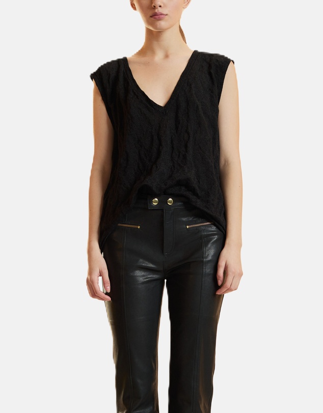 Cynthia Rowley - Crinkle Knit Sleeveless Top