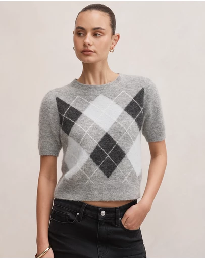 Forever New - Andy Argyle Fluffy Knitted T-shirt