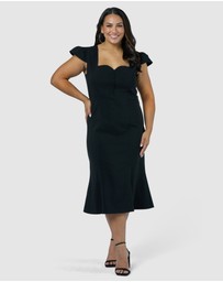 Pink Dusk by Curve Project - Truth or Dare Midi Dress