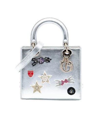 Pre-Loved by Azura Reborn - Pre-Loved Medium Calfskin Patch Embellished Lady Dior
