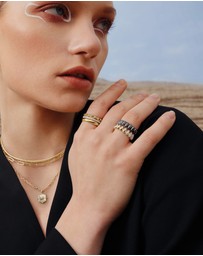 Ania Haie - Ania Haie Black Sparkling Puffy Spike Ring