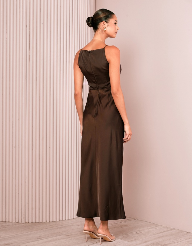 Azzurielle - Qarol Square Neck Maxi Dress
