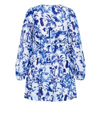 City Chic - Stasia Print Wrap Mini Dress