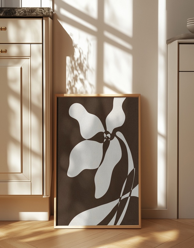 Olive et Oriel - Muted Petals No 5 by Shatha Al Dafai Art Print