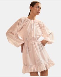 Cynthia Rowley - Silk Lurex Dolman Sleeve Mini Dress
