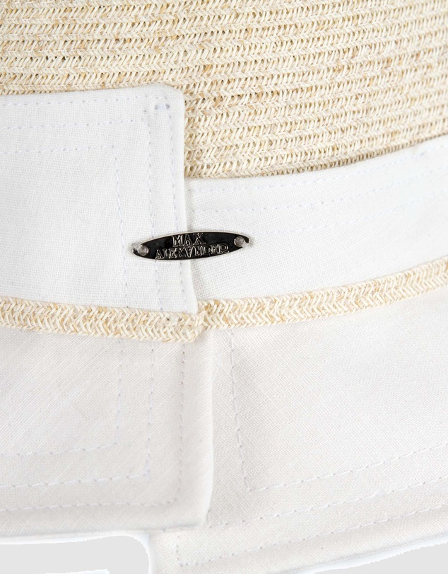 Max Alexander - Straw White Summer Beach Sun Hat