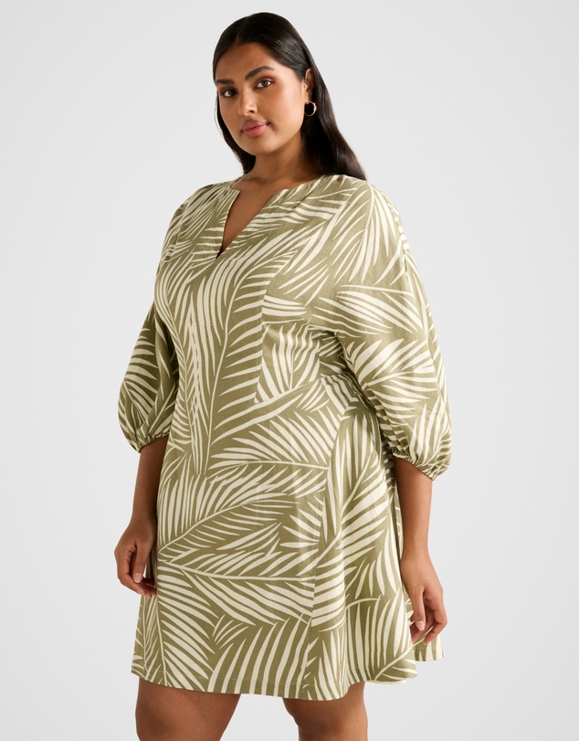 Forever New Curve - Libby Curve Linen Mini Dress