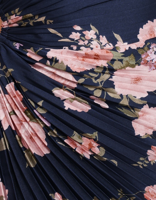Petal & Pup - Kleo One Shoulder Maxi Dress - Navy Floral
