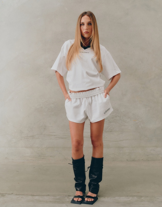 SSAINT - Reflective V Neck Tee White