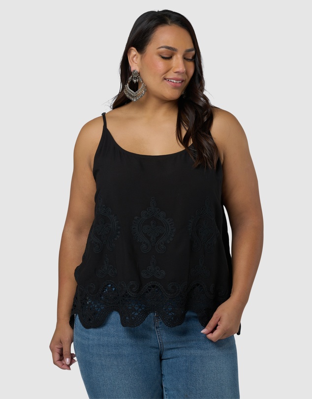 The Poetic Gypsy - Harvest Moon Embroidered Cami