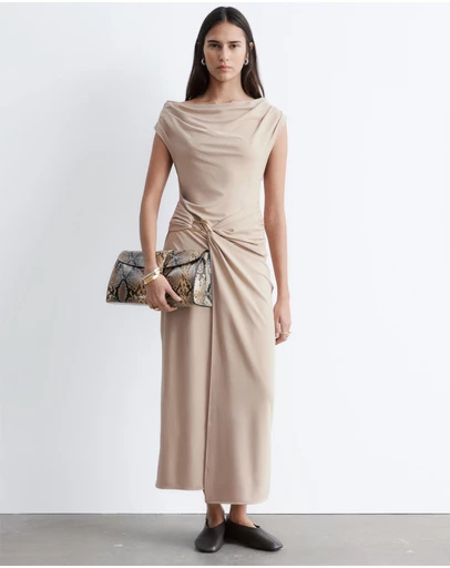 & Other Stories - Draped Midi Dress
