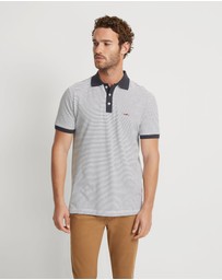 Oxford - Mack Striped Organic Cotton Polo
