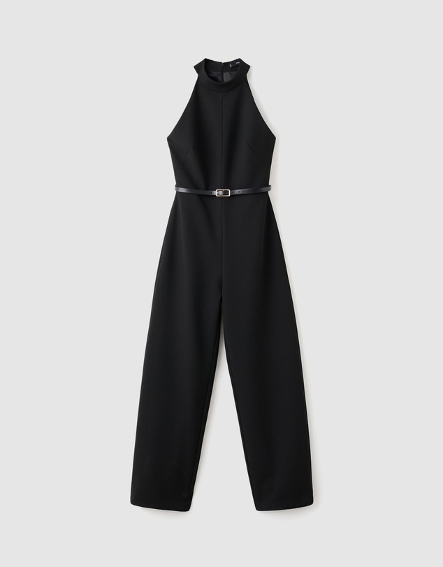 M.N.G - Halter-Neck Jumpsuit With Belt