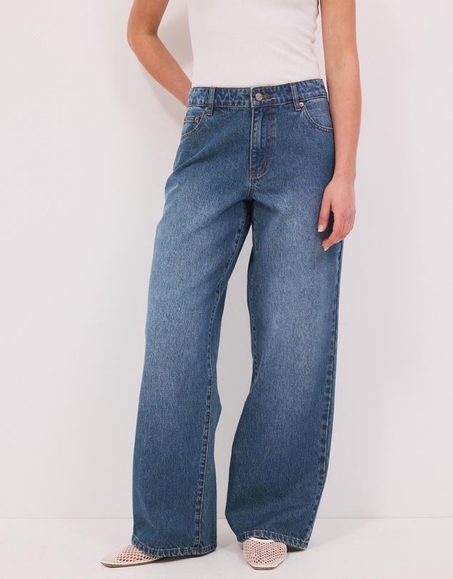 Calli - Tyla Mid Rise Baggy Jeans