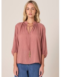 Fate + Becker - Shae Split Neck Blouse