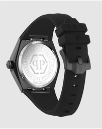 Philipp Plein - $kull Spikes 45mm Black Dial and Silicone Strap