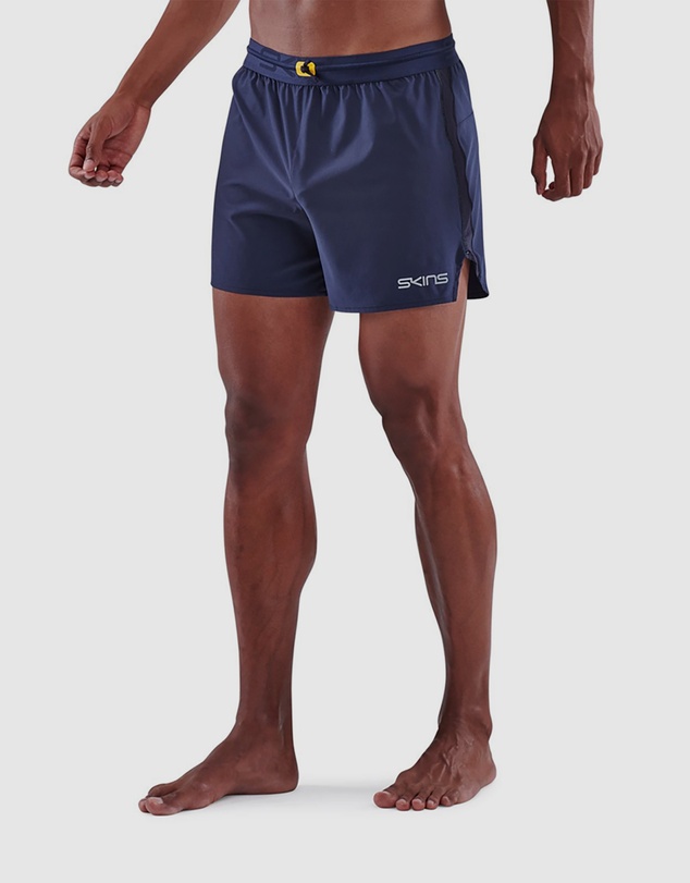 SKINS - SKINS Men's 3-Series Clothing Run Shorts Activewear Navy Blue