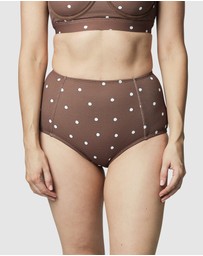 UNE PIECE - Textured Never Say Never High-Waisted Bikini Bottom