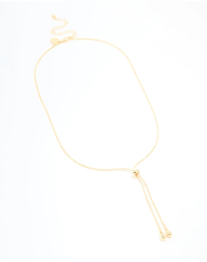 Lovisa - Gold Plated Adjustable Toggle Y-Necklace