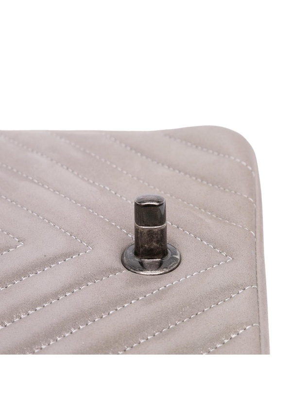 Pre-Loved by Azura Reborn - Pre-Loved Mini Square Classic Chevron Iridescent Calfskin Single Flap
