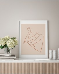 Olive et Oriel - Female Form II Terracotta Art Print