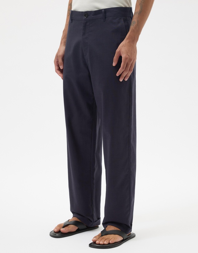 AERE - Straight Leg Linen Blend Pants